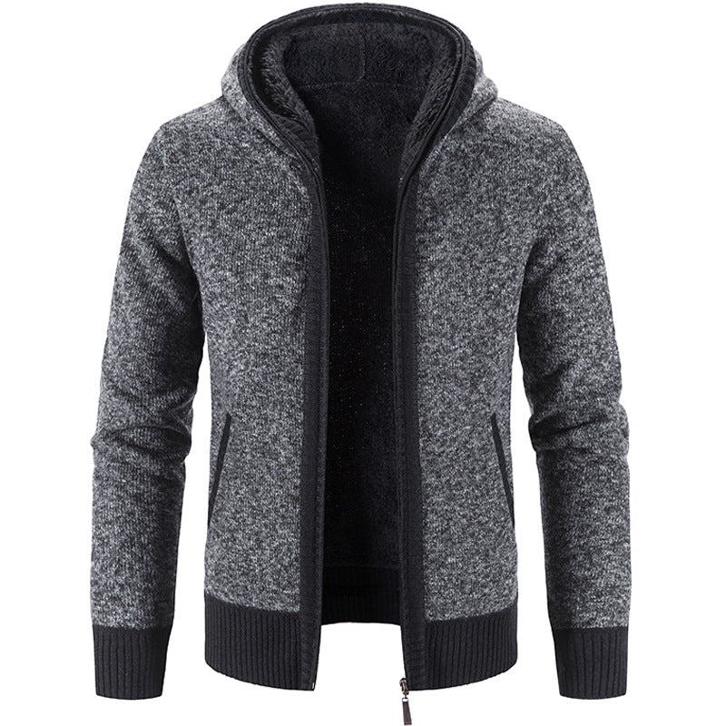 Bont dik gebreid met fleece heren vest