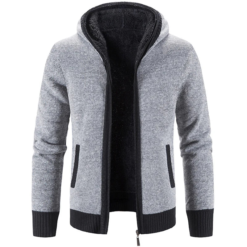 Bont dik gebreid met fleece heren vest