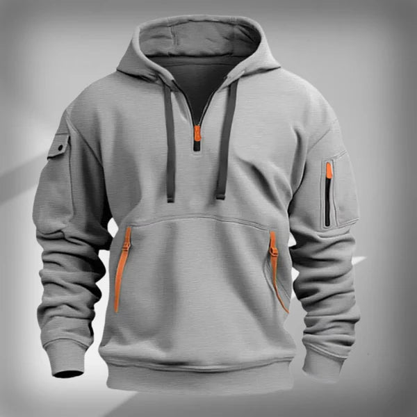 Comfortabele hoodie met ritsen voor heren