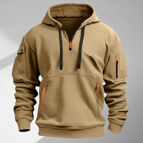 Comfortabele hoodie met ritsen voor heren