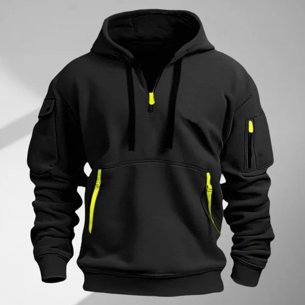 Comfortabele hoodie met ritsen voor heren