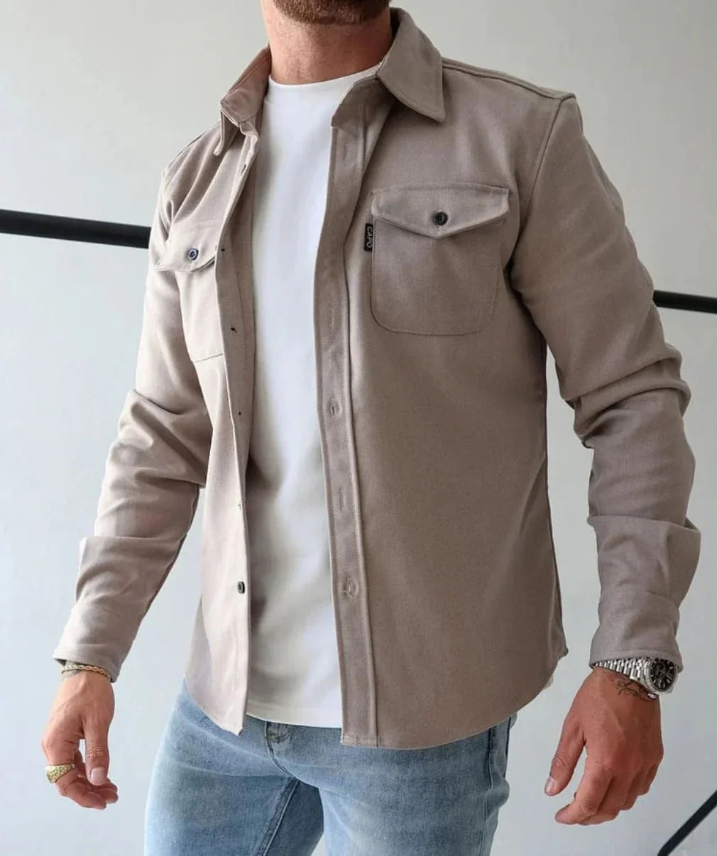 Casual overshirt met borstzakken voor heren