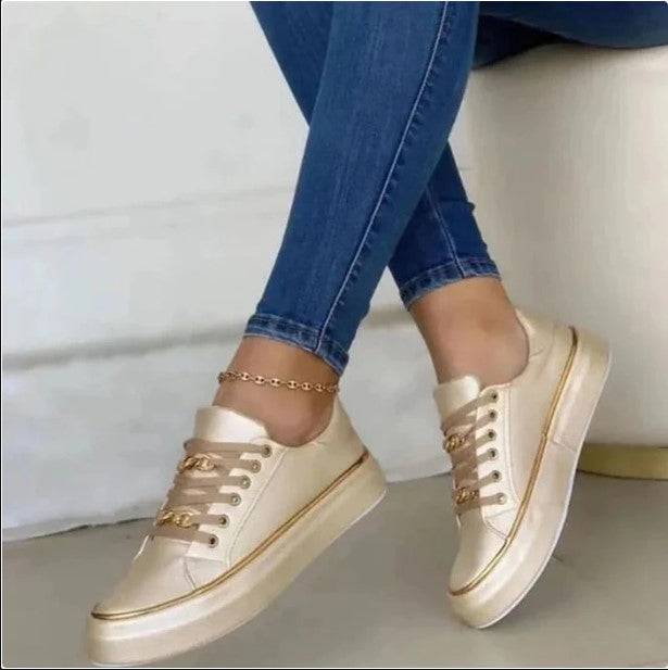 Damessneakers /Chique Gouden Accent