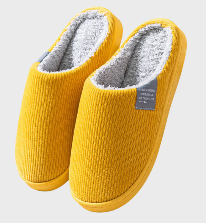 Warme en comfortabele pantoffels met fleece voering