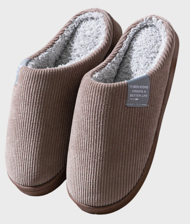 Warme en comfortabele pantoffels met fleece voering