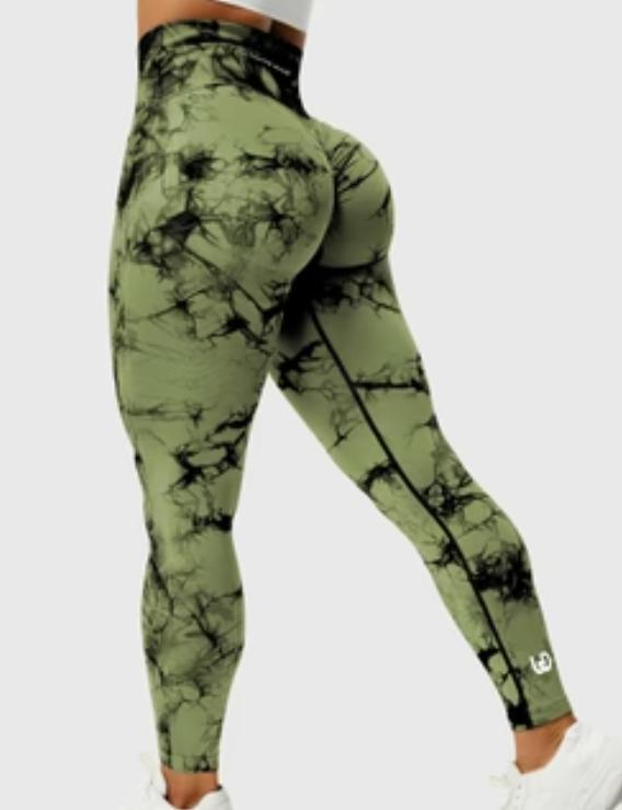 Tie Dye Legging Met Scrunch Voor Dames