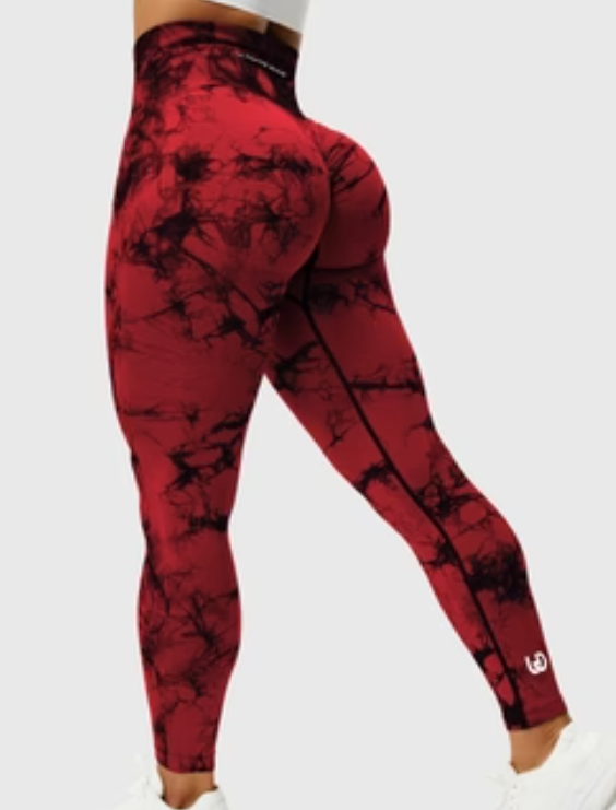 Tie Dye Legging Met Scrunch Voor Dames