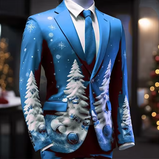 Feestelijk Kerstkostuum met Winterdesign - Elegantie