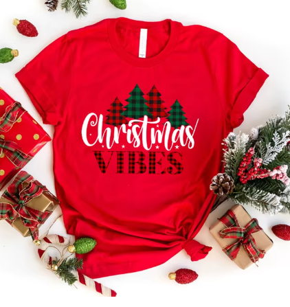 Kerst T-Shirt "Christmas Vibes"  – Stijlvol en Comfortabel