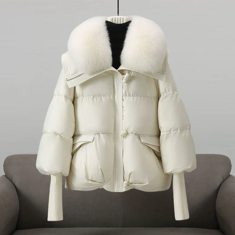 Luxe Puffer Jas met bontkraag voor dames