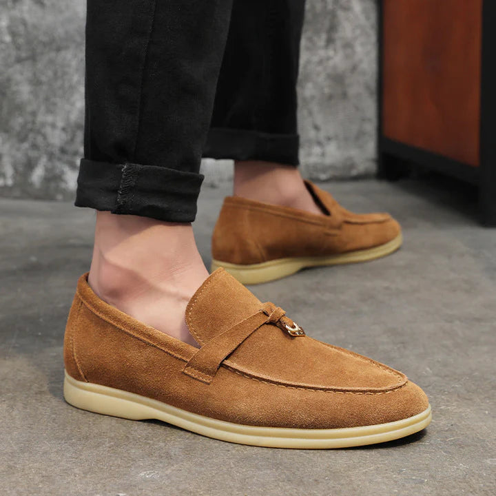 Luxe loafers van suède voor heren