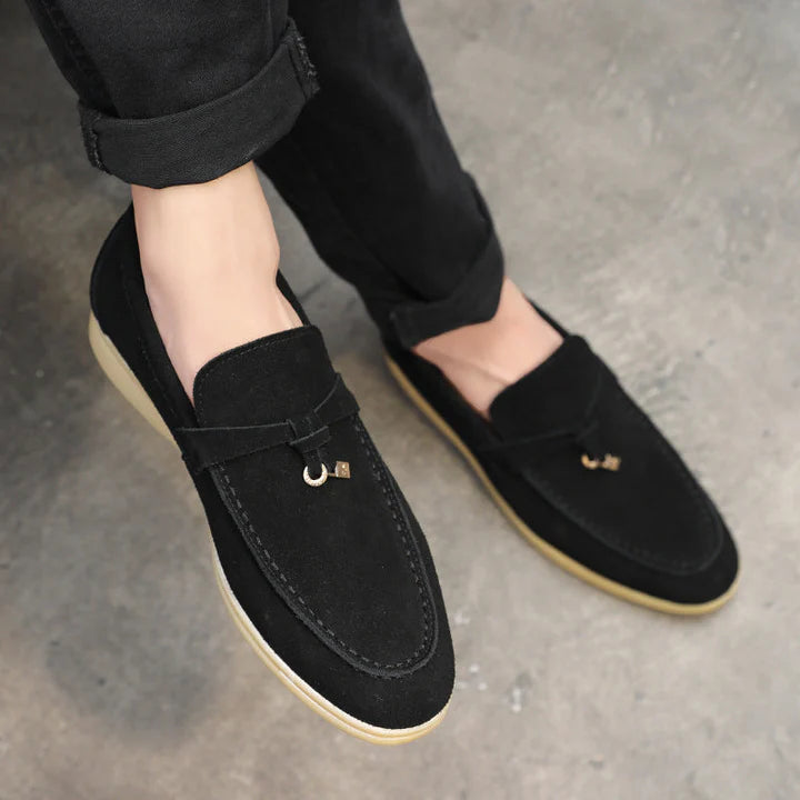 Luxe loafers van suède voor heren