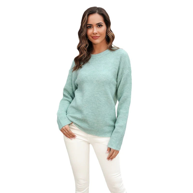 Casual elastische crewneck voor dames